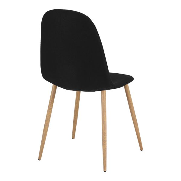 200 001223 2 Dining table set of 5 pieces Julita-Bella pakoworld mdf in black-natural color D80x73cmIndoor furniture > Dinning sets
