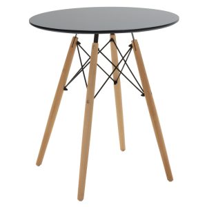 200 001225 4 Dining table set of 3 pieces Julita-Bella pakoworld mdf in black-natural color D60x73cmIndoor furniture > Dinning sets
