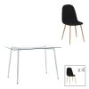 200 001226 Dining table set of 5 pieces Cuba-Bella pakoworld madf in sonoma-dark grey color 120x70x76cmIndoor furniture > Dinning sets