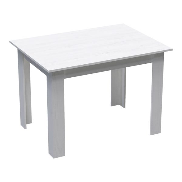200 001234 4 Dining table Manka-Caron pakoworld set of 5 pieces in white 110x80x77cmIndoor furniture > Dinning sets