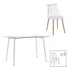 200 001237 Dining table Balou I pakoworld MDF marble black D120x75cmIndoor furniture > Dining Tables
