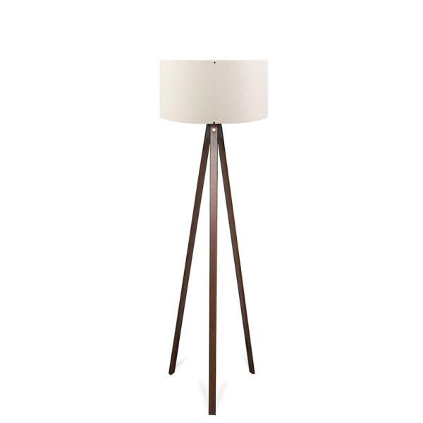 202 000001 Floor lamp PWL-1059 pakoworld Ε27 walnut-beige D38x140cmLighting > Floor