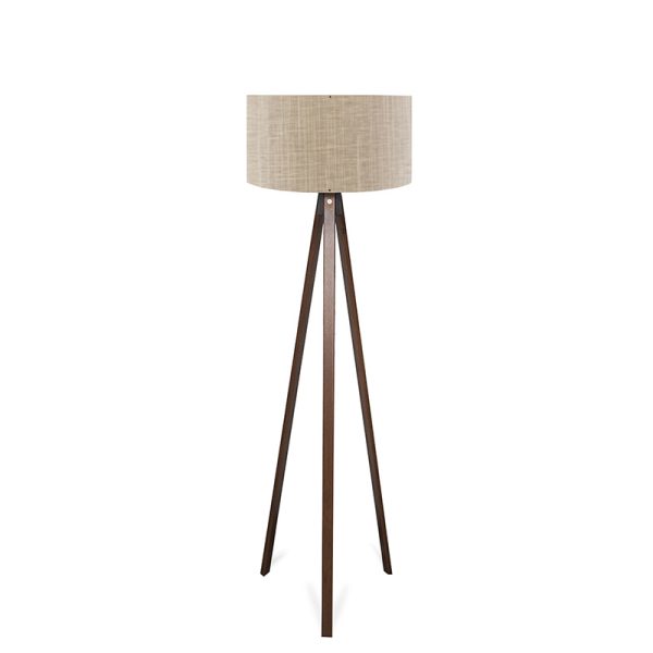 202 000005 Floor lamp PWL-1059 pakoworld Ε27 beige-walnut D38x140cmLighting > Floor