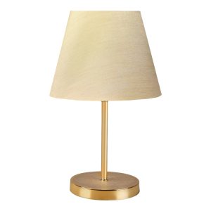 202 000036 Table lamp PWL-1074 pakoworld Ε27 beige-golden D22x37cmLighting > Table