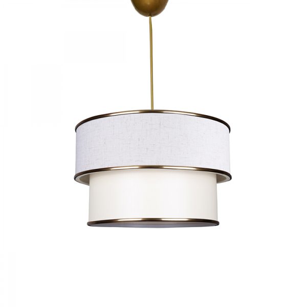 202 000061 Ceiling light PWL-1089 pakoworld E27 ecru-cream-golden D30x20cmLighting > Ceiling