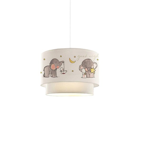 202 000077 Children's ceiling light PWL-1096 pakoworld E27 white-grey D30x20cmIndoor furniture > Children's Room