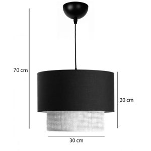 202 000119 2 Ceiling light Fersa pakoworld black-natural D30x20cmLighting > Ceiling