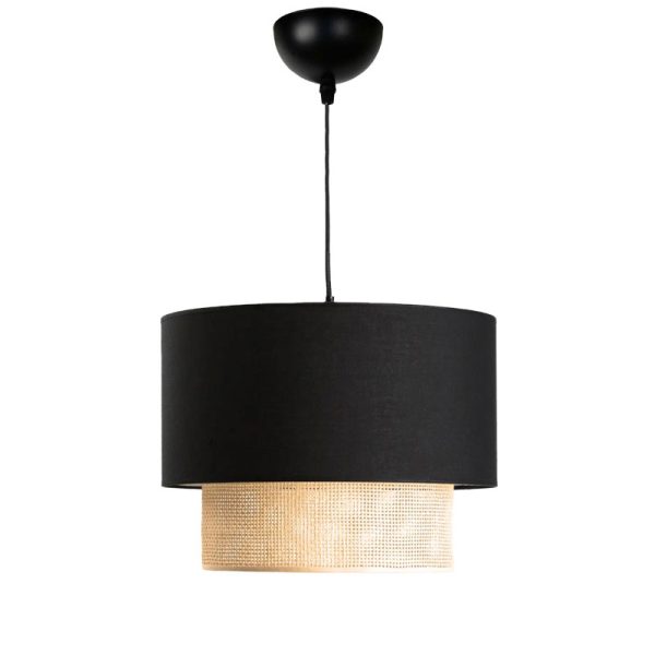 202 000119 Ceiling light Fersa pakoworld black-natural D30x20cmLighting > Ceiling