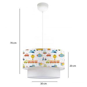 202 000121 3 Children's ceiling light Sarty pakoworld multicolor D30x20cmIndoor furniture > Children's Room