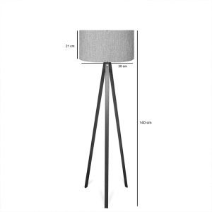 202 000171 2 Floor lamp PWL-1059 pakoworld E27 in sand/beige-walnut shade D38x140cmLighting > Floor