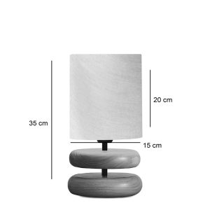 202 000183 2 Table lamp Clarion pakoworld E14 beige-walnut D15x35cmLighting > Table