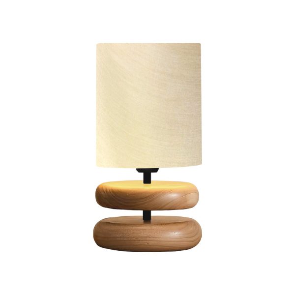 202 000183 Table lamp Clarion pakoworld E14 beige-walnut D15x35cmLighting > Table