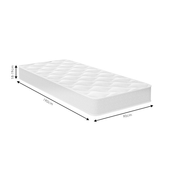 207 000001 4 Mattress Fix Pad Chic Strom single sided 18-19cm 90x190χcmIndoor furniture > Mattresses & Support