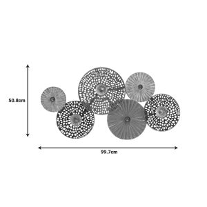 209 000004 3 Wall decoration Zoulou Inart metal colorful 99.7x2.5x50.8cmDecoration > Decorations > Wall Decorations