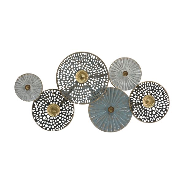 209 000004 Wall decoration Zoulou Inart metal colorful 99.7x2.5x50.8cmDecoration > Decorations > Wall Decorations
