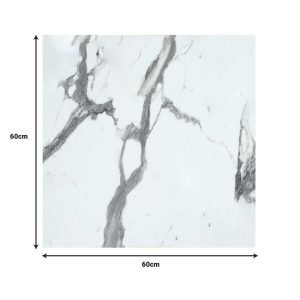 215 000043 3 Table top Melody pakoworld HPL white marble 60x60cm 12mm thickProfessional furniture > Table Tops