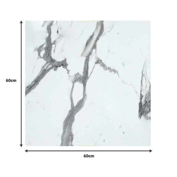 215 000043 3 Table top Melody pakoworld HPL white marble 60x60cm 12mm thickProfessional furniture > Table Tops