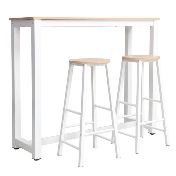 225 000014 Set table bar Marle pakoworld natural-white leg 120x40x100cmIndoor furniture > Dinning sets