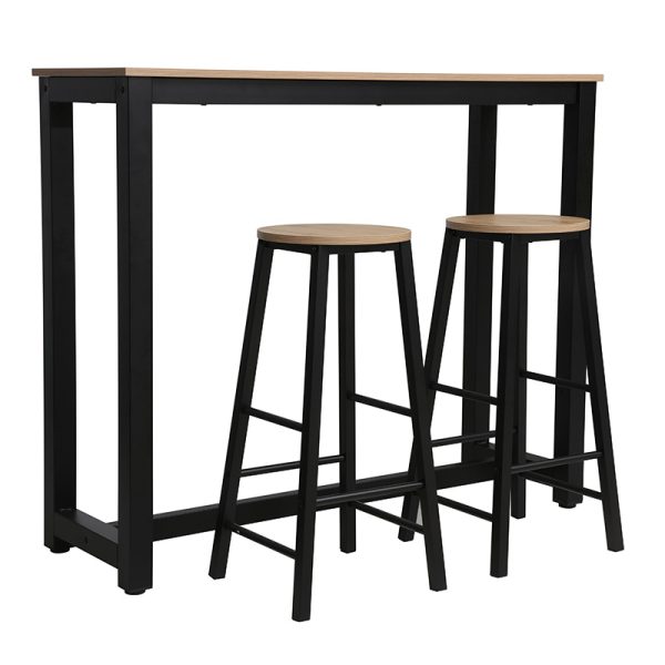 225 000015 Set table bar Marle pakoworld sonoma-black leg 120x40x100cmIndoor furniture > Dinning sets