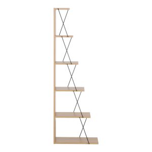 225 000026 2 Bookcase mini Tars pakoworld sonoma- black 50x22x150cmIndoor furniture > Bookshelves