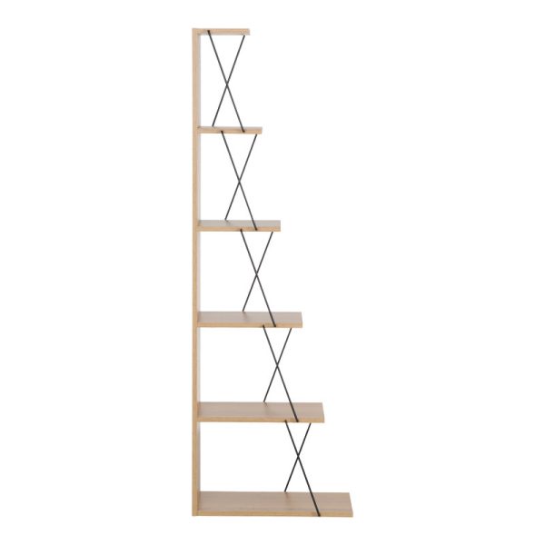 225 000026 2 Bookcase mini Tars pakoworld sonoma- black 50x22x150cmIndoor furniture > Bookshelves