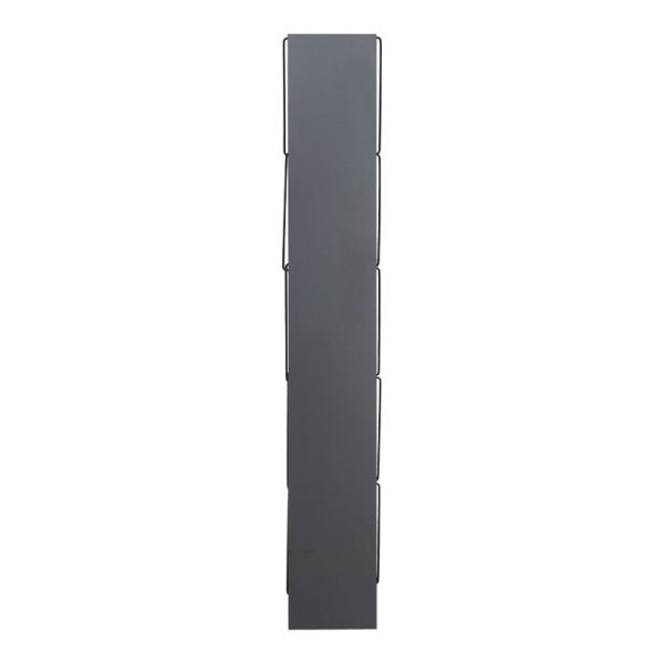 225 000027 3 Bookcase mini Tars pakoworld dark grey-black 50x22x150cmIndoor furniture > Bookshelves