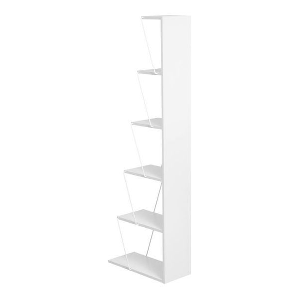225 000028 3 Bookcase mini Tars pakoworld white 50x22x150cmIndoor furniture > Bookshelves