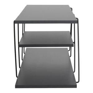 225 000030 3 Tv stand Tars pakoworld dark grey-black 120x30x33cmIndoor furniture > TV stands