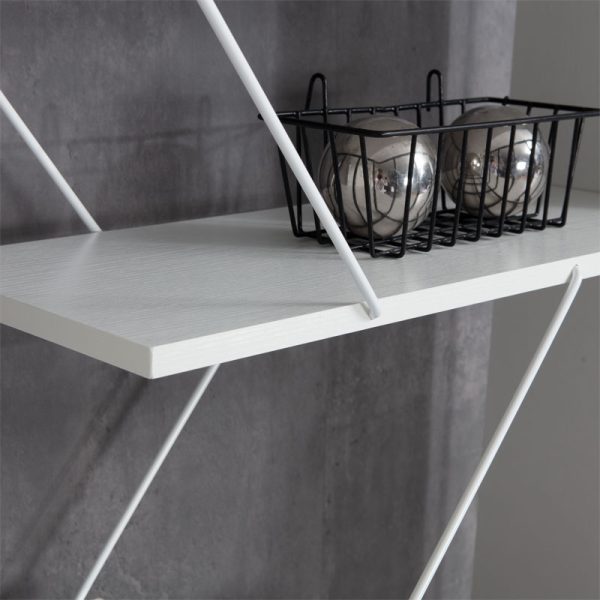 225 000034 3 Bookcase Tars pakoworld white 84x24x157cmIndoor furniture > Bookshelves