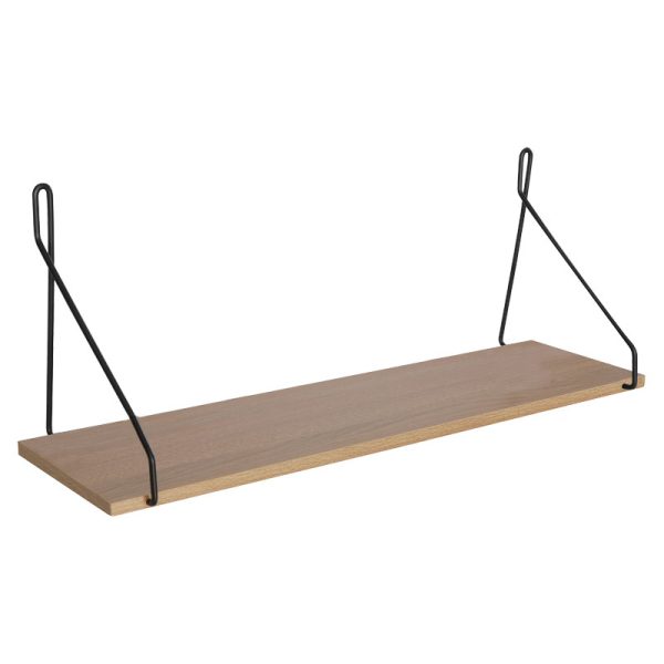 225 000035 Wall shelf Tars pakoworld sonoma-black 72x20x27cmIndoor furniture > Home organization > Kitchen > Shelves