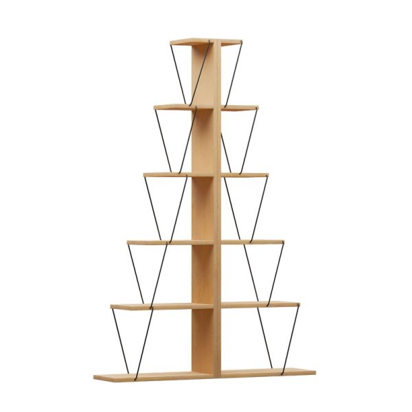 225 000040 Bookcase mini Tars pakoworld sonoma-black130x22x146cmIndoor furniture > Bookshelves