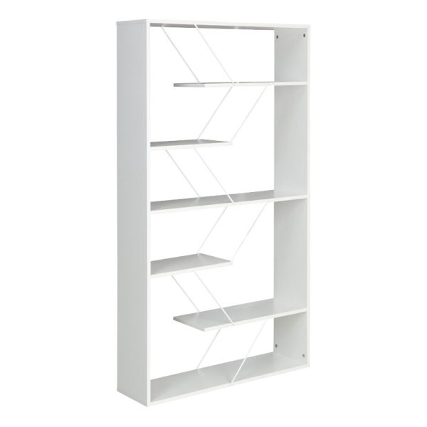 225 000045 2 Bookcase Tars pakoworld grey-white 168x24x157cmIndoor furniture > Bookshelves