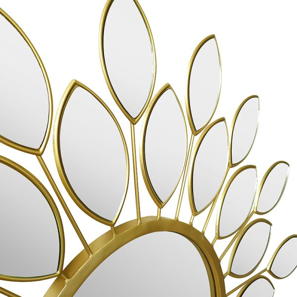 233 000002 3 Mirror Flower pakoworld golden 83x2.5x83cmDecoration > Mirrors