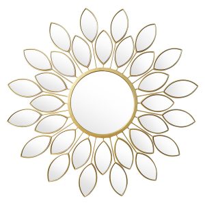 233 000002 Mirror Flower pakoworld golden 83x2.5x83cmDecoration > Mirrors