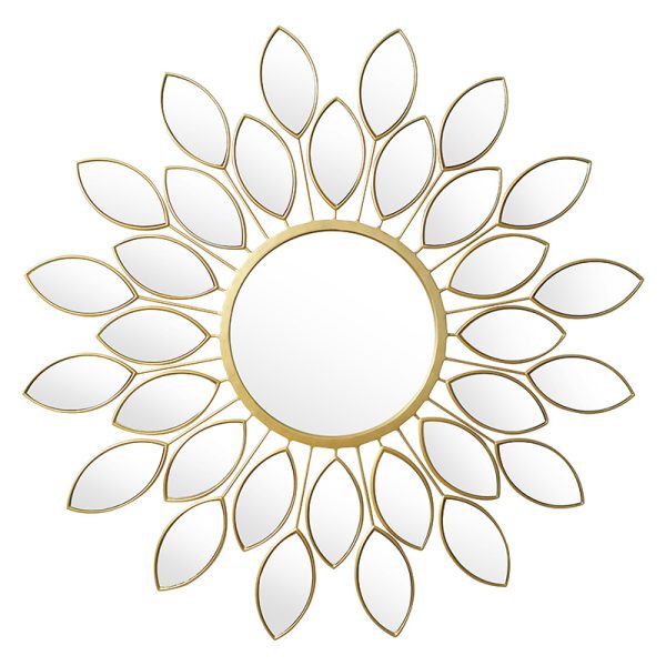 233 000002 Mirror Flower pakoworld golden 83x2.5x83cmDecoration > Mirrors