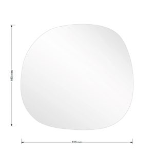 233 000008 2 Frameless 1 mirror pakoworld black 49x1.2x52cmDecoration > Mirrors