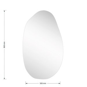 233 000009 2 Frameless 2 mirror pakoworld black 50x1.2x85cmDecoration > Mirrors