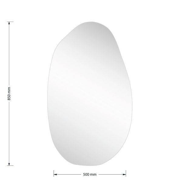 233 000009 2 Frameless 2 mirror pakoworld black 50x1.2x85cmDecoration > Mirrors