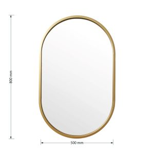 233 000013 3 Mirror Ellipse pakoworld golden 50x2x80cmDecoration > Mirrors