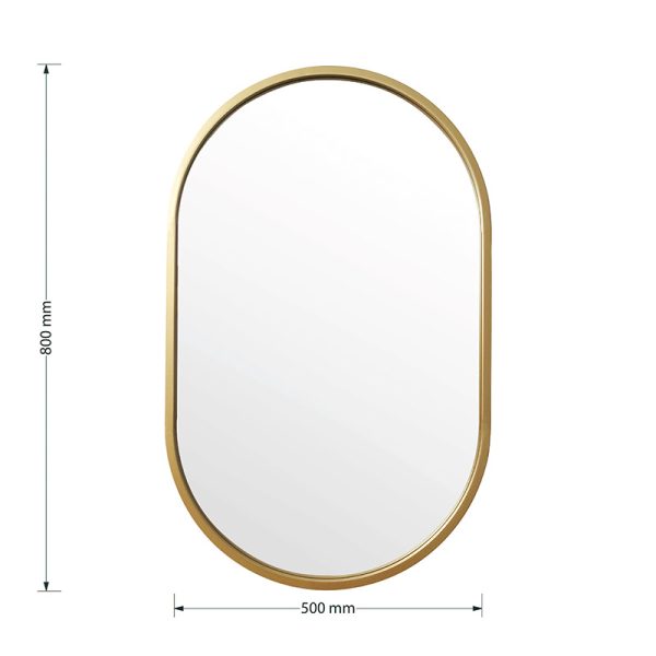 233 000013 3 Mirror Ellipse pakoworld golden 50x2x80cmDecoration > Mirrors