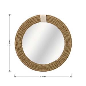 233 000015 2 Mirror Rope pakoworld natural 60x2x60cmDecoration > Mirrors