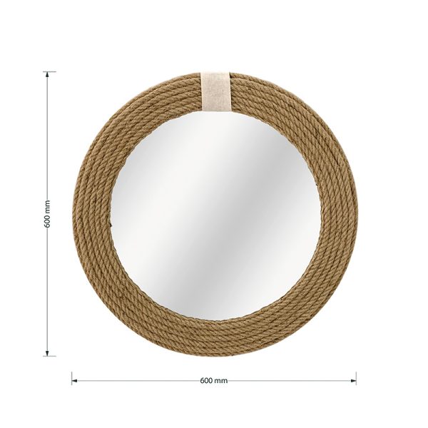 233 000015 2 Mirror Rope pakoworld natural 60x2x60cmDecoration > Mirrors