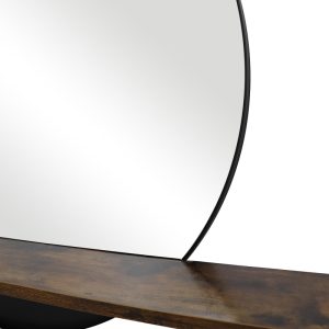 233 000035 4 Mirror with shelf Salmin pakoworld metal in black shade 80x10x60cmIndoor furniture > Home organization > Bathroom > Mirrors