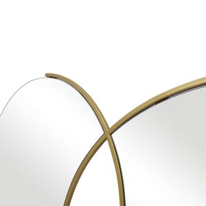233 000036 4 Mirror double Miryata pakoworld metal in golden shade 105x3x60cmDecoration > Mirrors