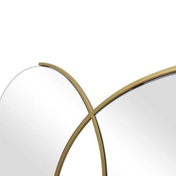 233 000036 4 Mirror double Miryata pakoworld metal in golden shade 105x3x60cmDecoration > Mirrors