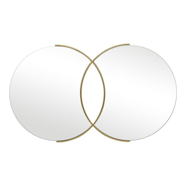 233 000036 Mirror double Miryata pakoworld metal in golden shade 105x3x60cmDecoration > Mirrors