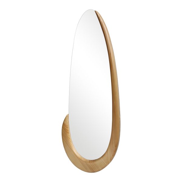 233 000037 2 Oval mirror Marly pakoworld mdf in natural shade 50.5x4x127cmDecoration > Mirrors