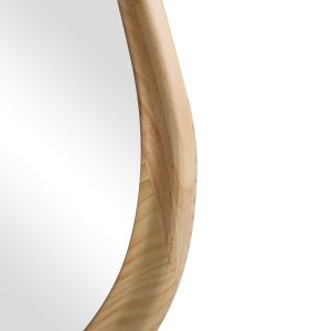233 000038 4 Oval mirror Baloa pakoworld mdf in natural shade 44x4x80cmDecoration > Mirrors