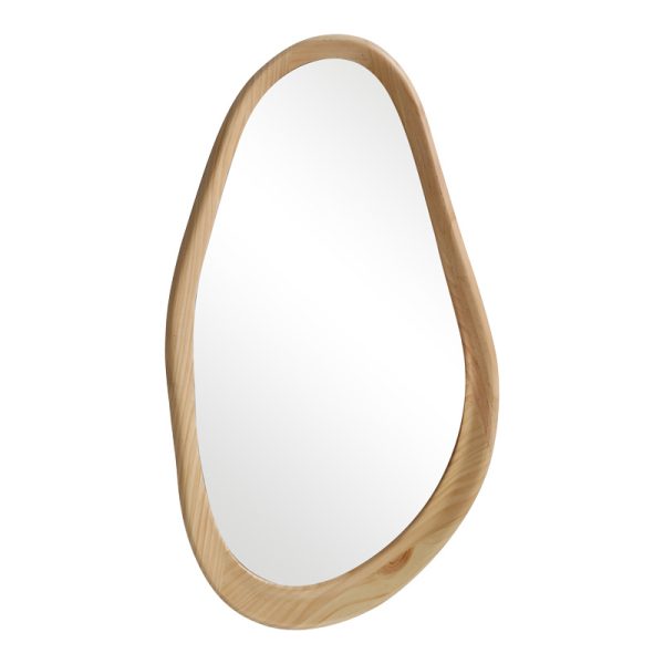 233 000038 Oval mirror Baloa pakoworld mdf in natural shade 44x4x80cmDecoration > Mirrors