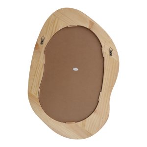 233 000039 3 Oval mirror Enola pakoworld mdf in natural shade 54x2.5x80cmDecoration > Mirrors